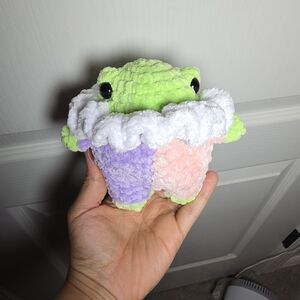 Colorful Plush Clown Frog Toy